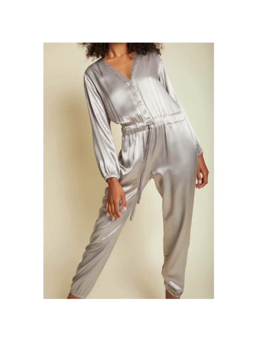 Nation LTD Salma Silver Jumpsuit - large
